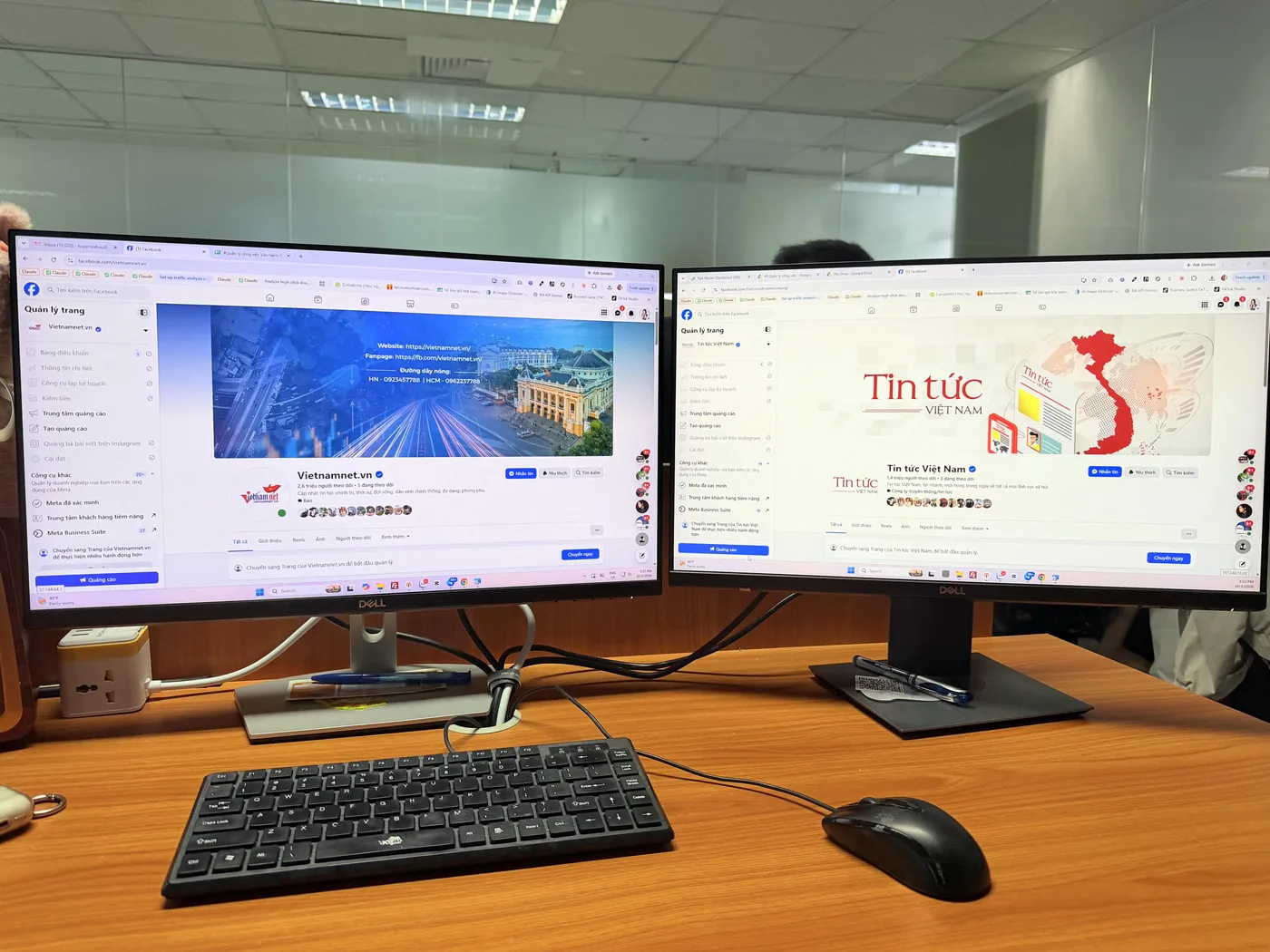 Quản trị hệ thống fanpage Vietnamnet.vn và Tin tức Việt Nam trên Meta Business Suite